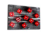 ・"Roll the dices"・Glass Wall Art - Wonders Of Wall
